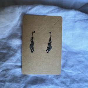 metal Kokopelli Native American earrings
